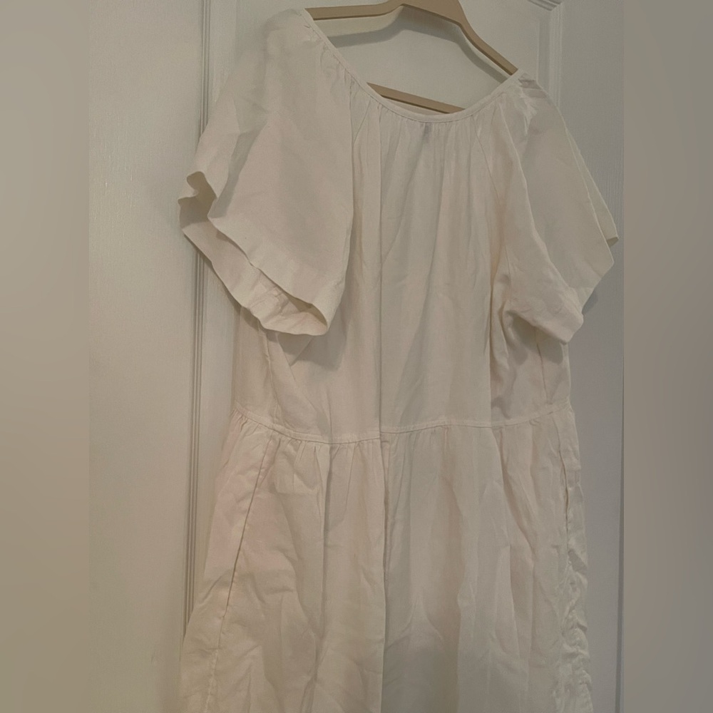 White Line Popover Dress - Picture 7 of 12